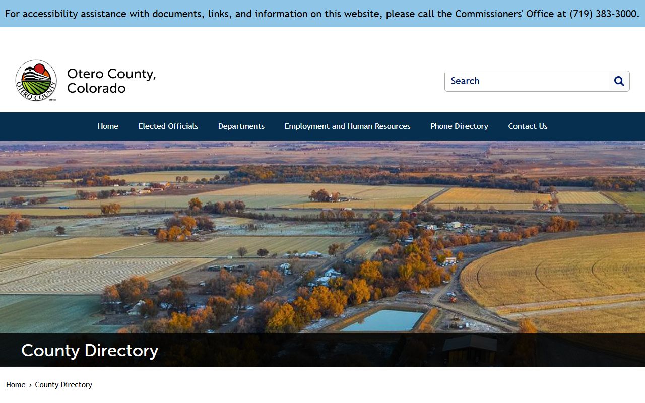 Otero County directory listing Detention Center Booking and sheriff phone numbers